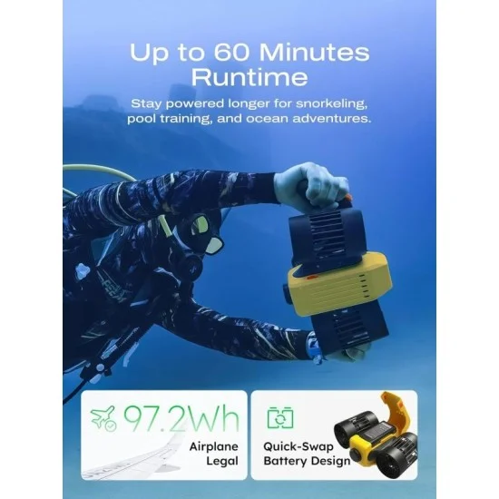 Lefeet seagull c1 - most versatile modular water scooter - Black Yellow
